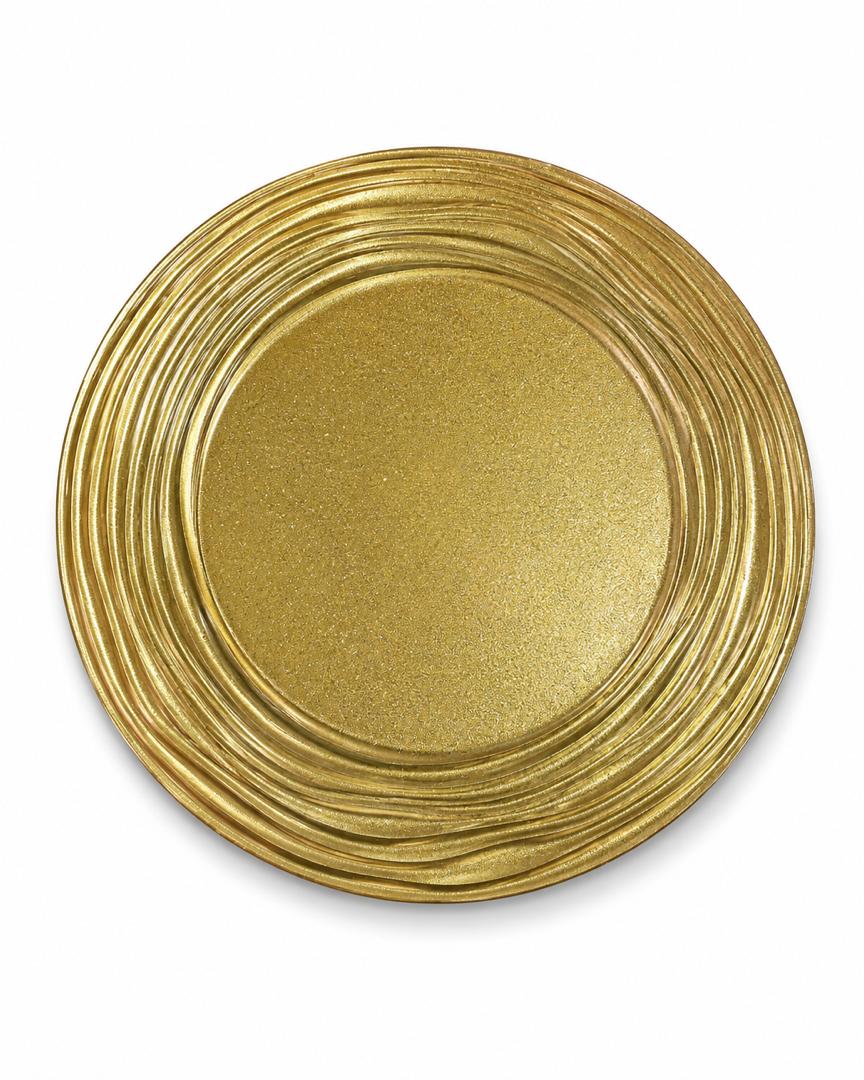 Gold Ripple Rim Charger Plate