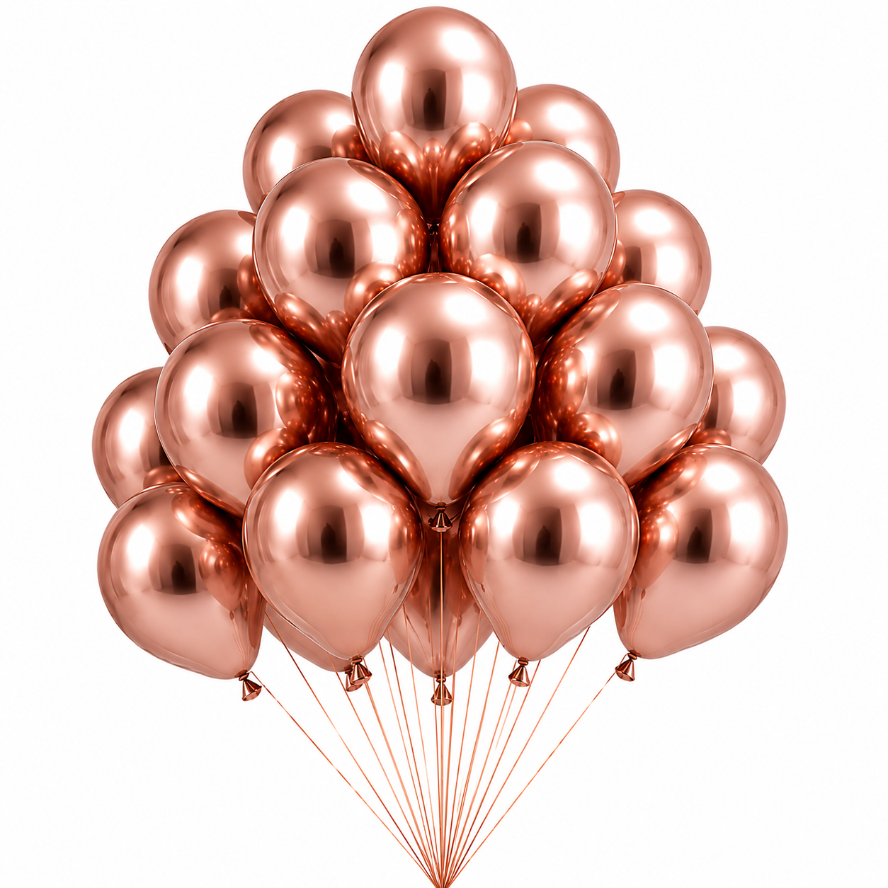 12-INCH GLOSSY ROSE GOLD BALLOONS