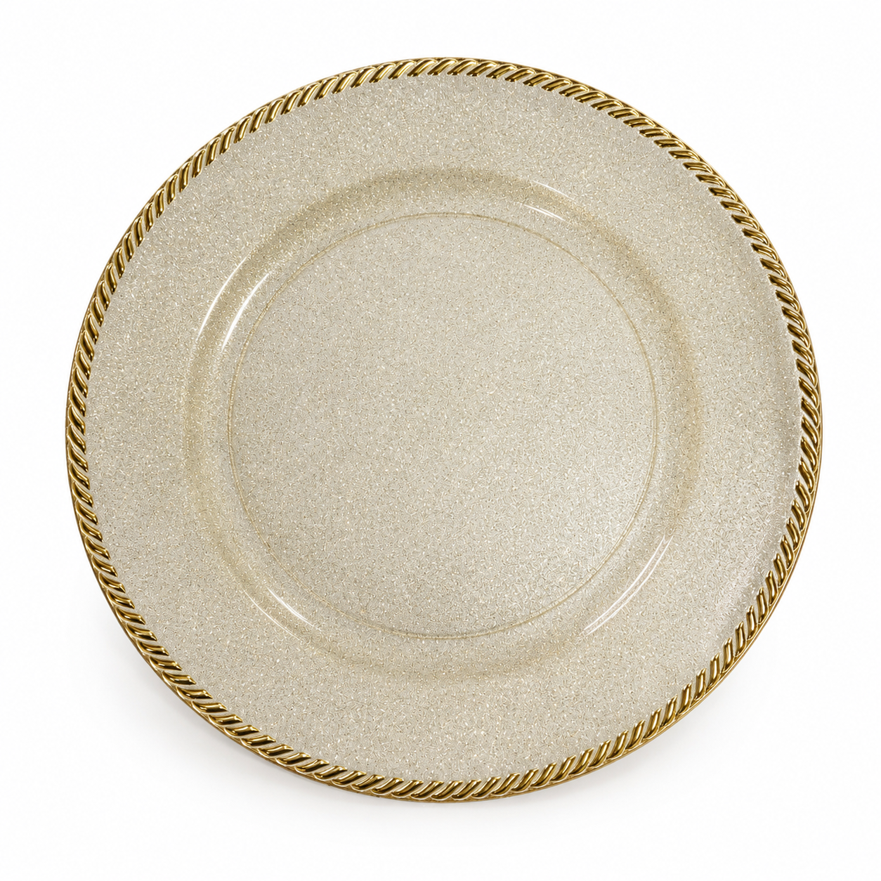 Gold Glitter Rope Rim Charger Plate