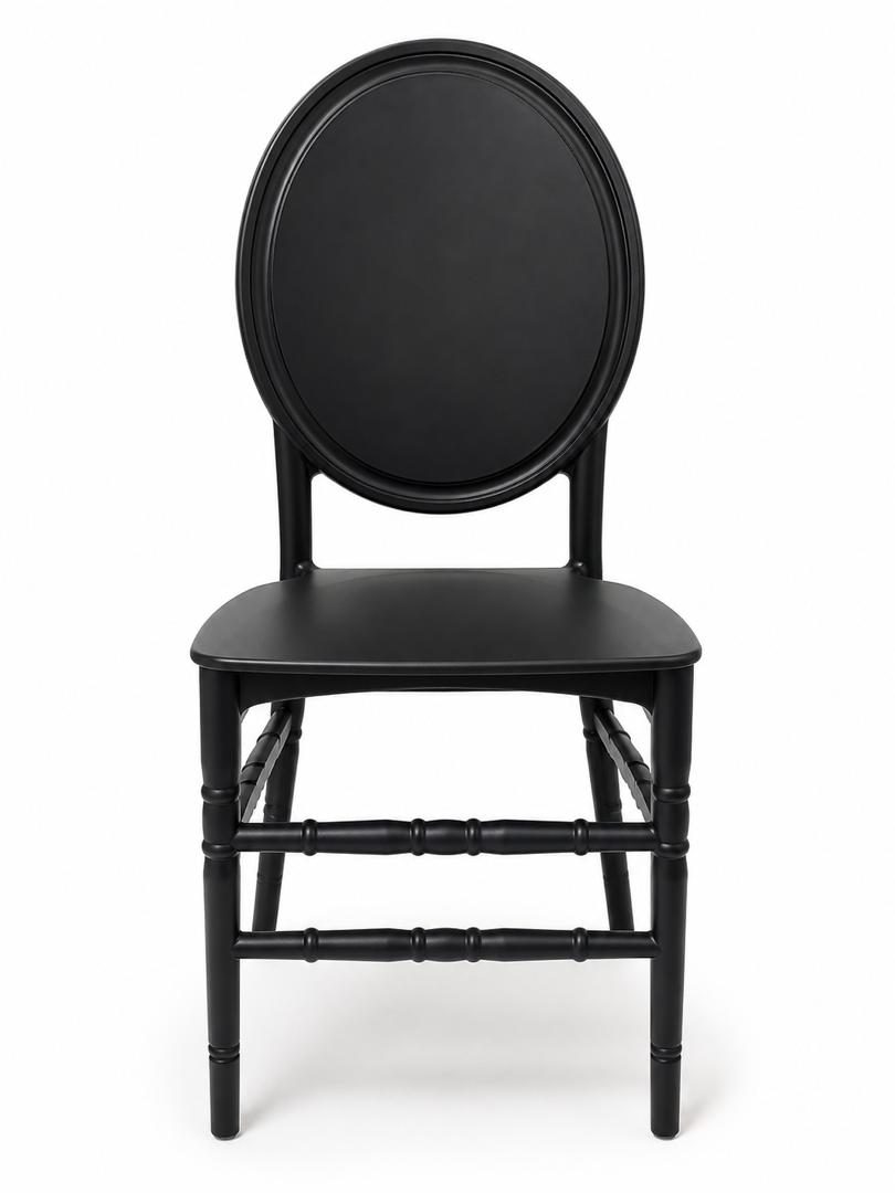 Black Oval Back Event Chair