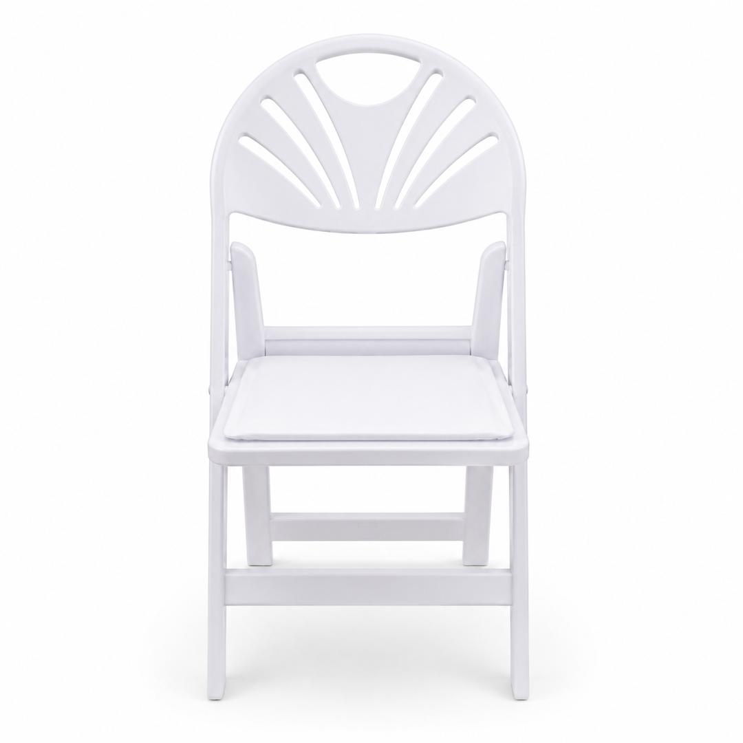 WHITE-ARCH FAN-BACK FOLDING CHAIR