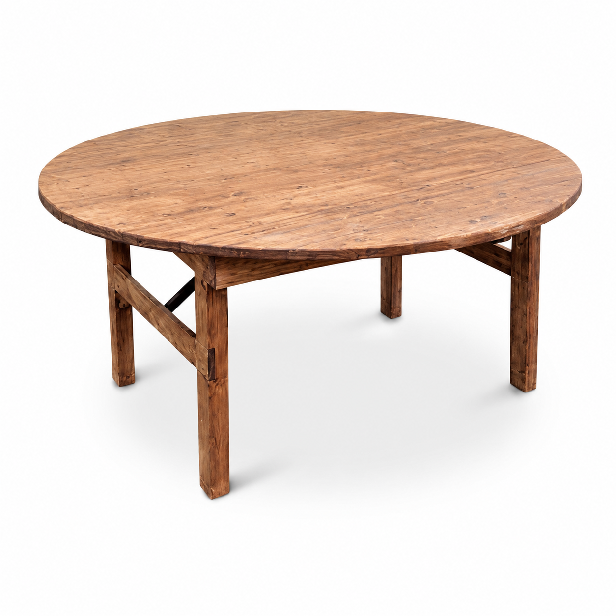 RUSTIC WOODEN ROUND TABLE
