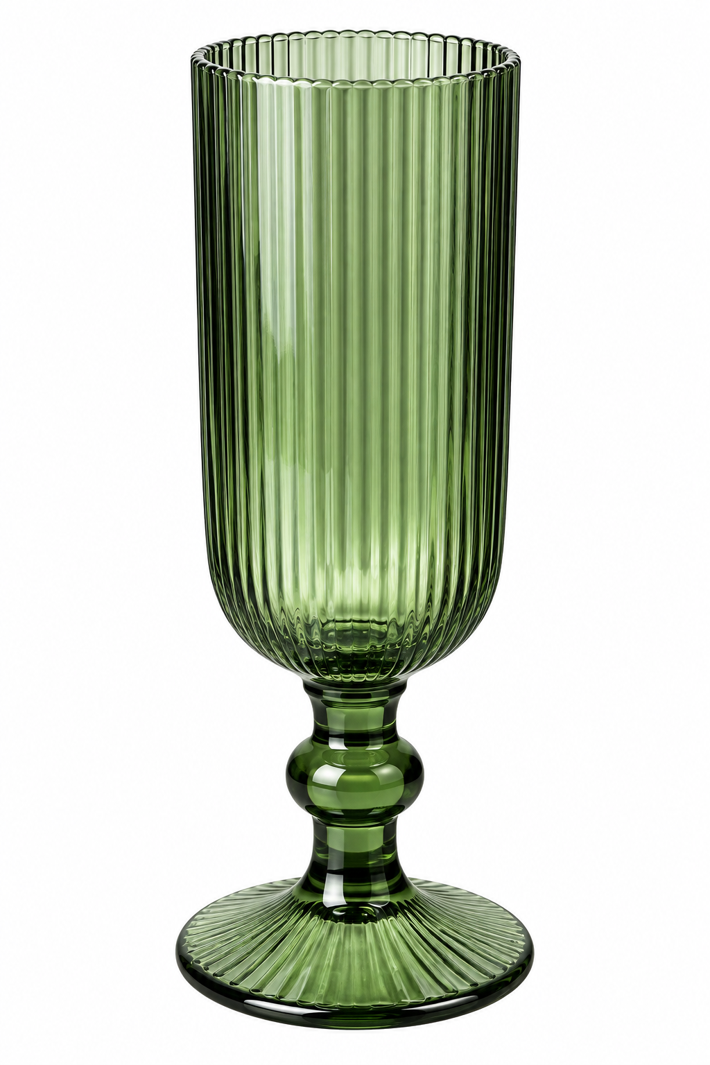 GREEN FLUTED GOBLET – 6 PCS SET