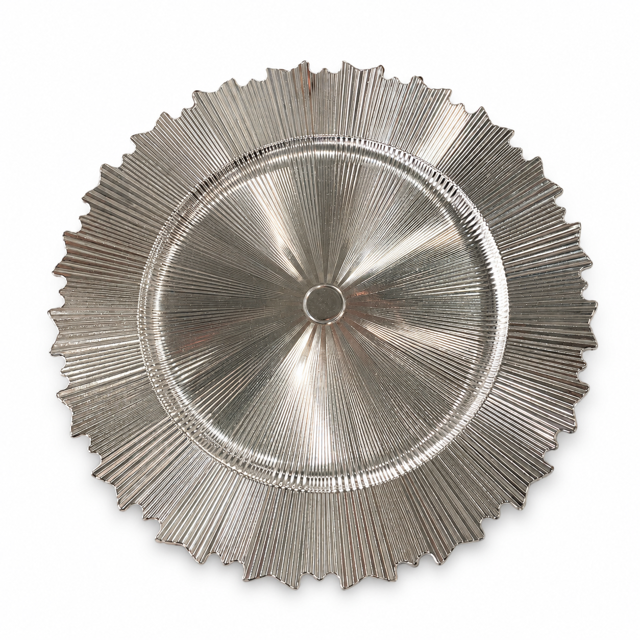 Red Metallic Textured Charger Plate