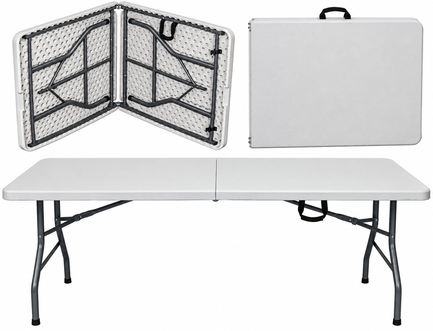 WHITE RECTANGULAR FOLDING TABLE