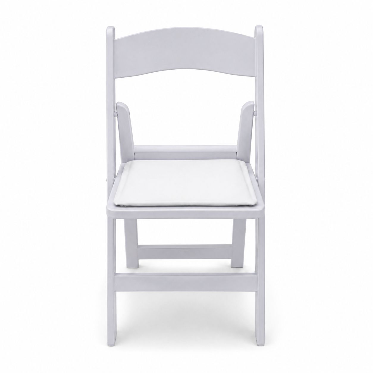 WHITE PADDED FOLDING CHAIR