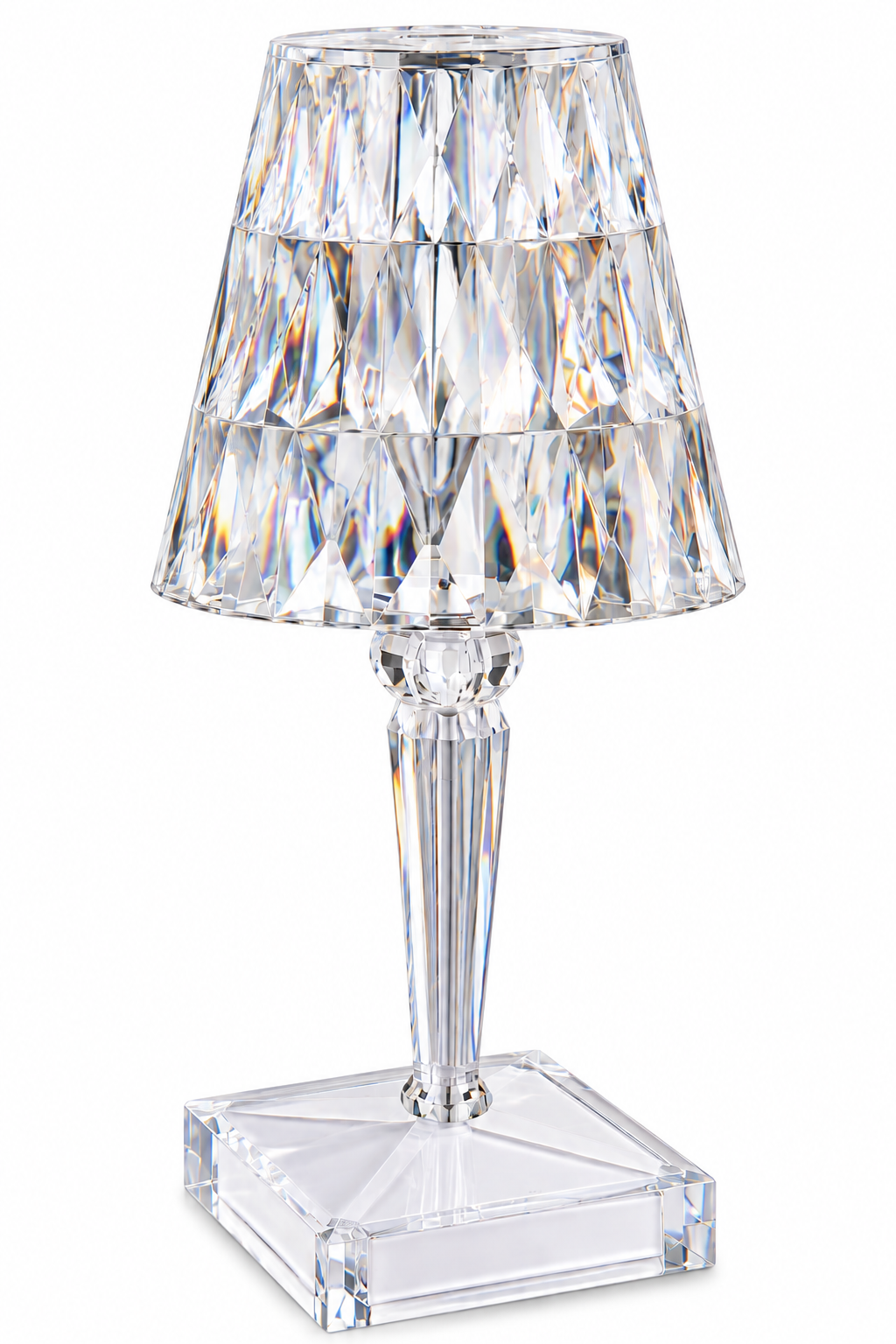 25CM CLEAR CRYSTAL TABLE LAMP