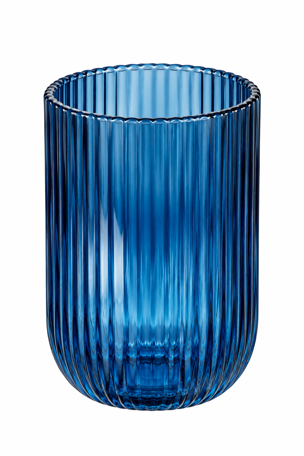 BLUE FLUTED WATER GLASS – 6 PCS SET