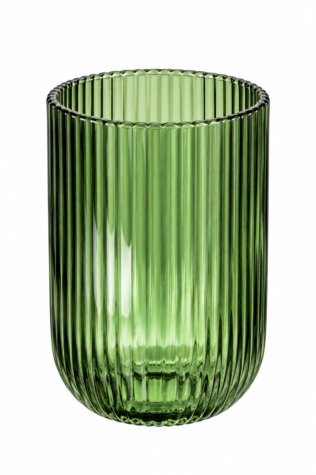 GREEN FLUTED WATER GLASS – 6 PCS SET
