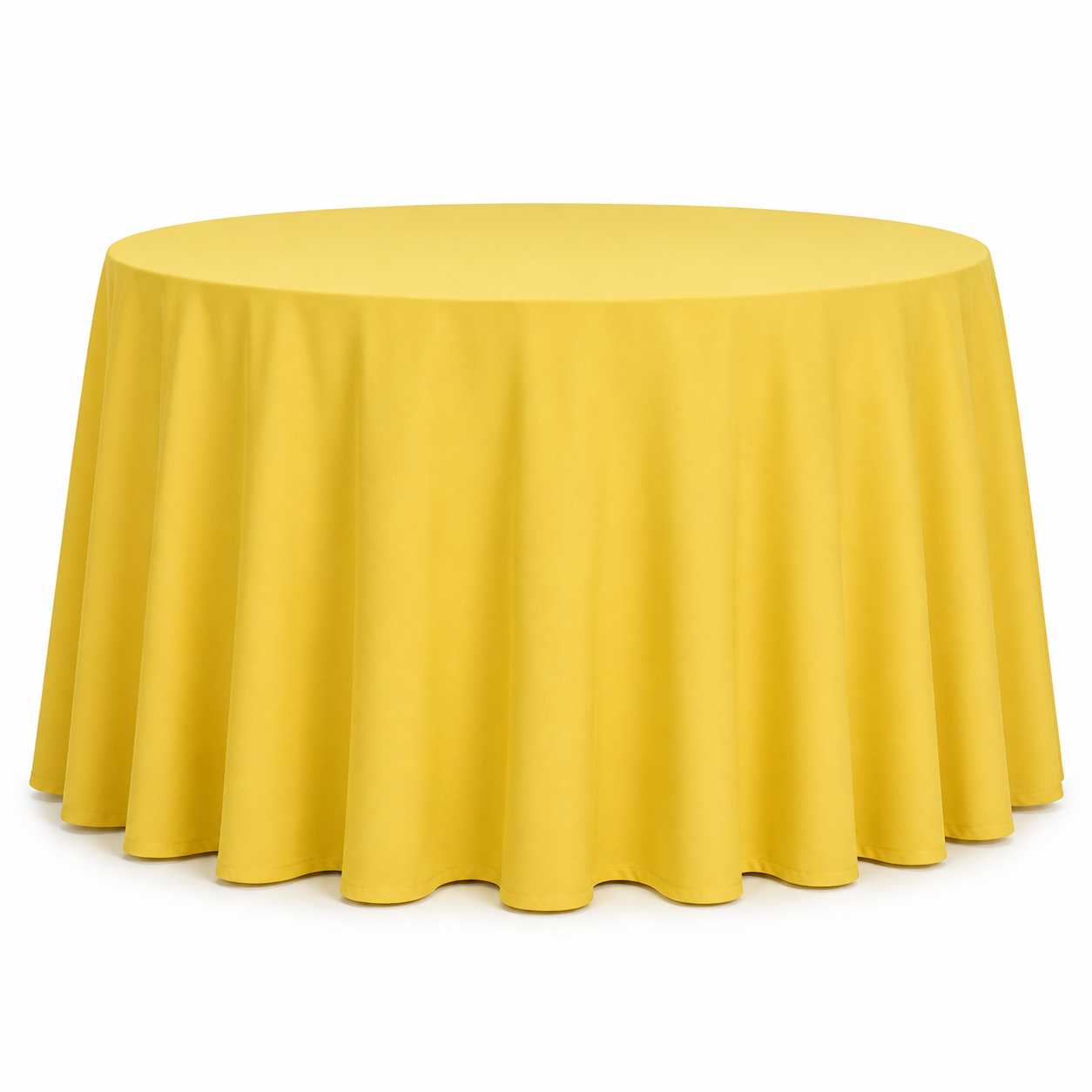 CANARY YELLOW SATIN TABLECLOTH