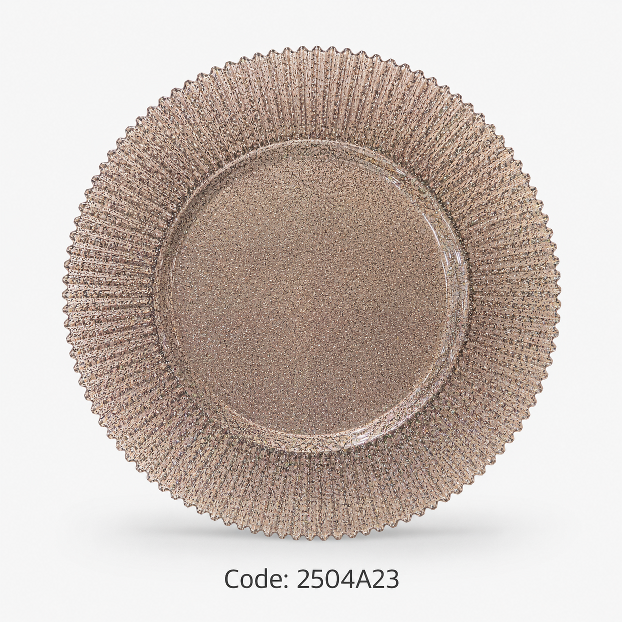 Champagne Ribbed Charger Plate
