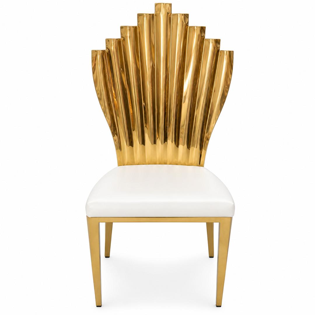 TWIN GOLDEN SHELL THRONE COUPLE CHAIR