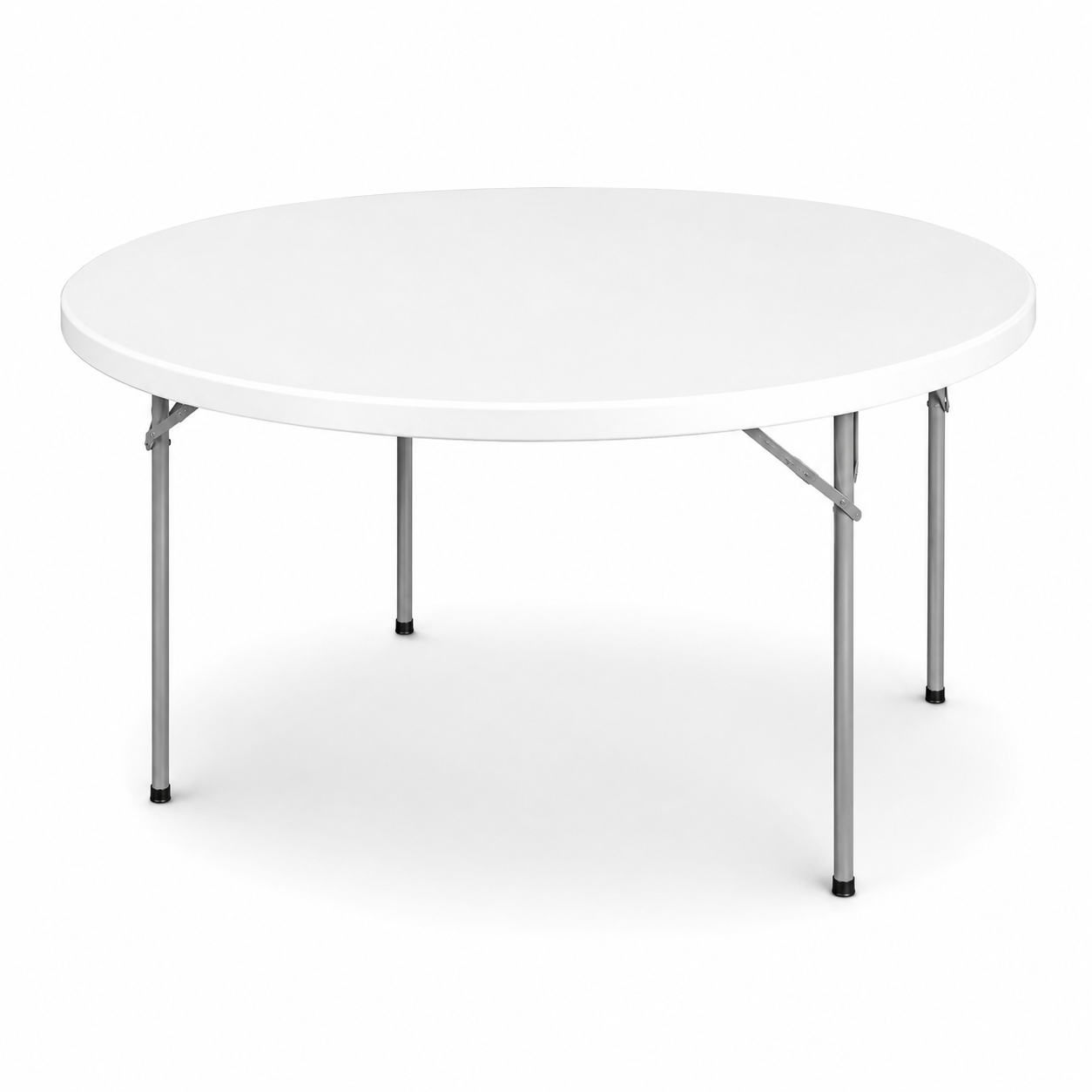 WHITE ROUND FOLDING TABLE