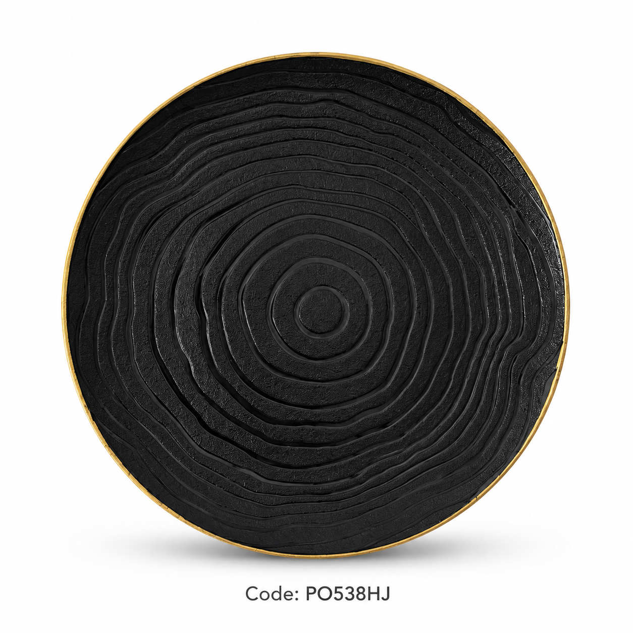 Black & Gold Textured Charger Plate