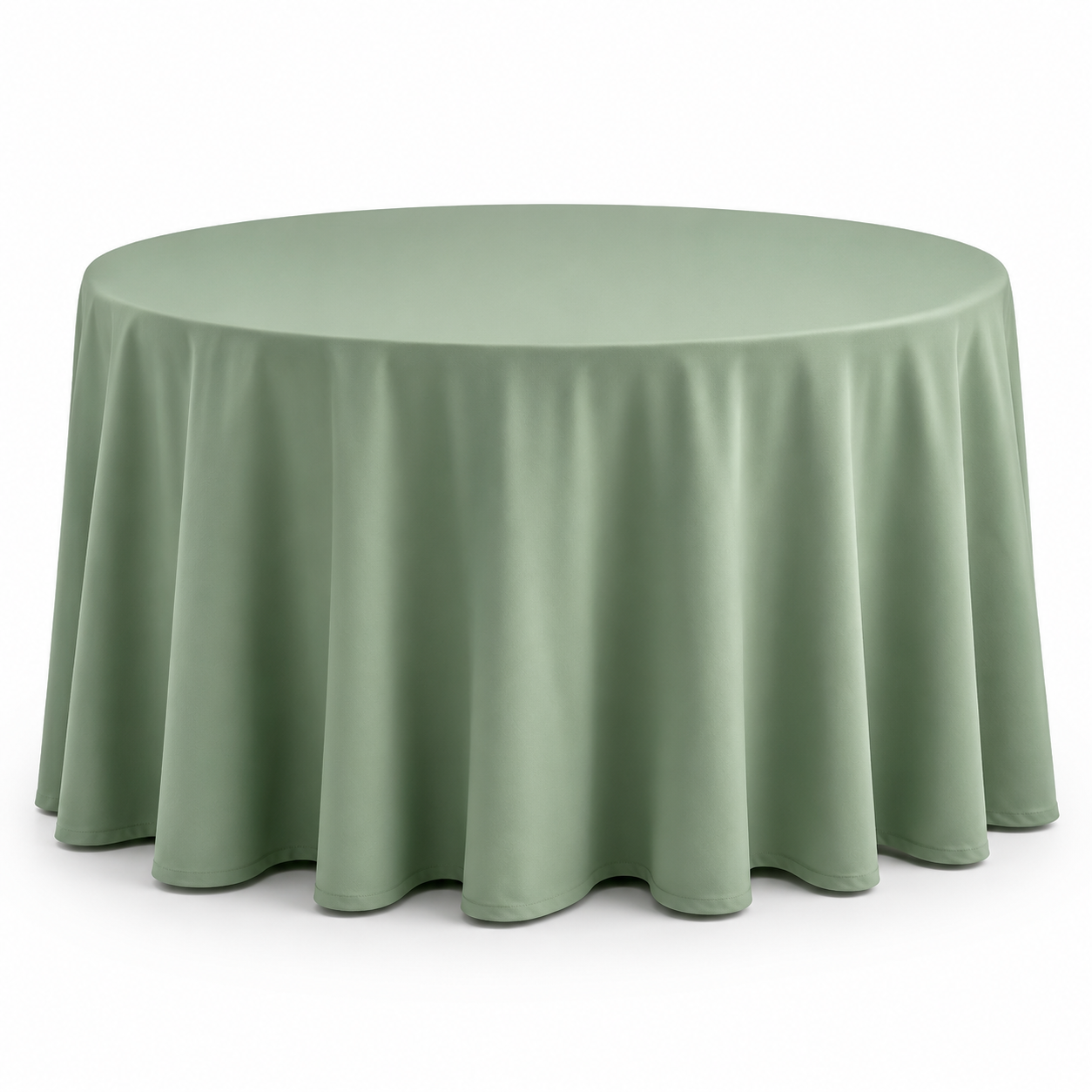 RESEDA GREEN SATIN TABLECLOTH